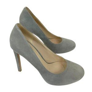 Nine West Suede Heels Hidden Platform Pumps Gray Size 7.5M